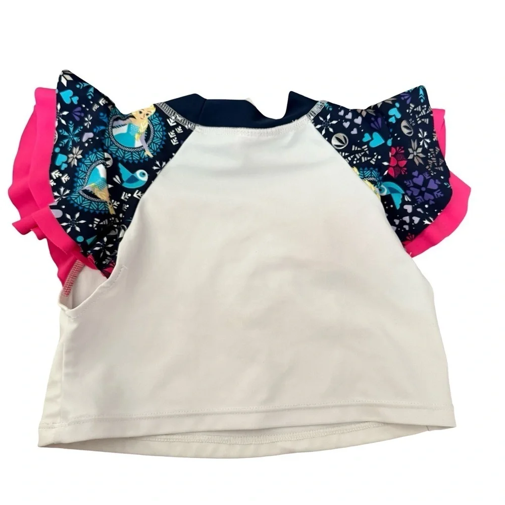 Disney Frozen Girls Rash Guard Swim Top - Size 4T